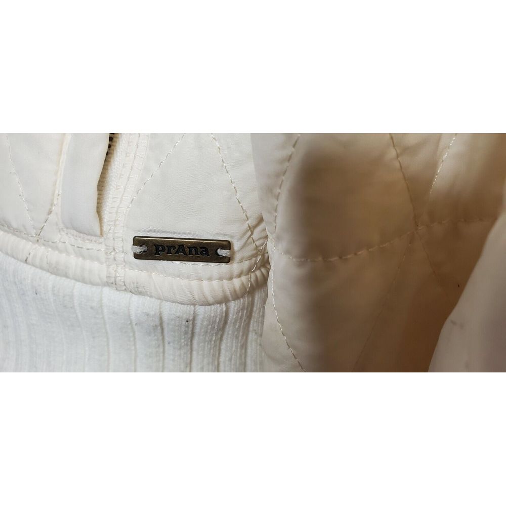 PRANA W's Diva Sherpa Lined Full Zip Insulated Jacket Size Large L White - Picture 3 of 9